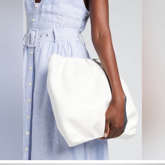 NWT Elleme Paris Vague Pleated Leather Tote Bag - Picture 6 of 9